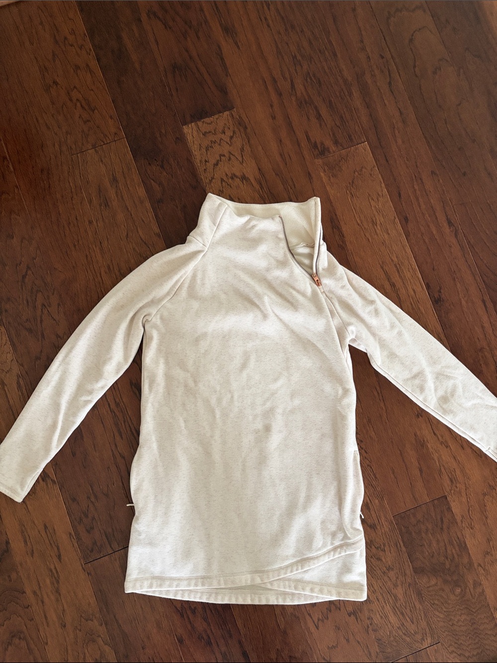 Athleta Women’s  Cream Quarter-Zip Pullover Top